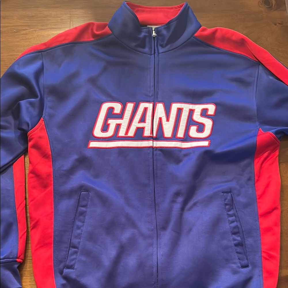 Blue and Red NY Giants Track Jacket